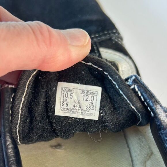 Vans Unisex Black Canvas White Detail Old Skool Sneaker Size M 10.5/W 12 - Picture 8 of 14